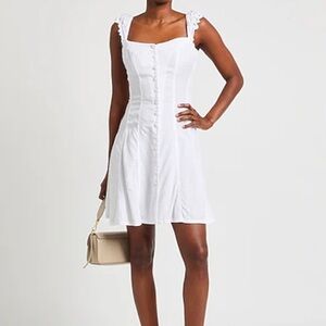 GUESS Milkmaid Lyocell Shirt Dress GUC L